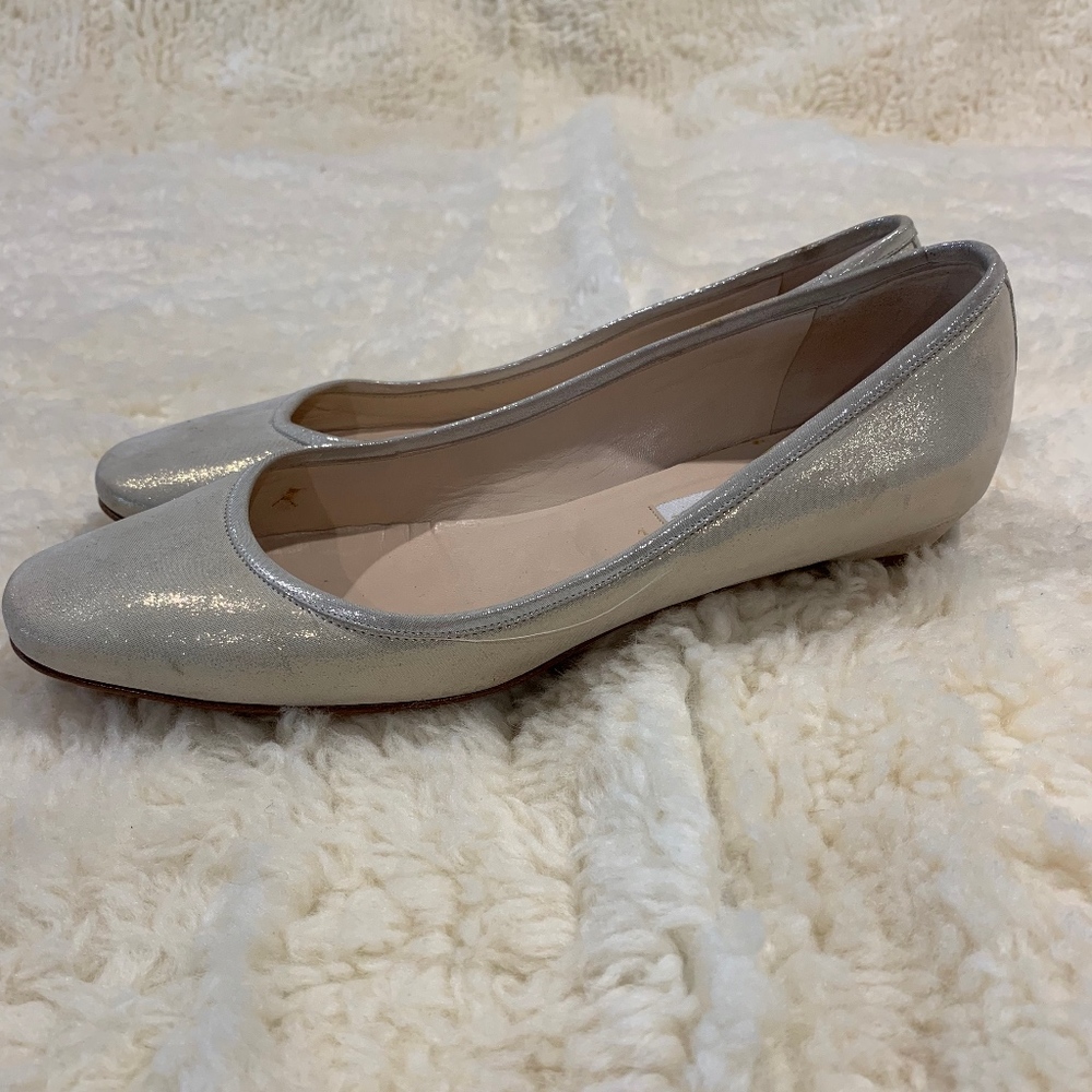 Jimmy Choo Shimmery Gold Ballet Flats